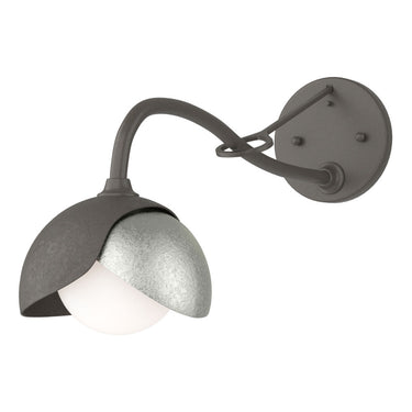 Hubbardton Forge 201377 Brooklyn 1-Light Double Shade Long-Arm Sconce 17