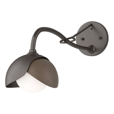 Hubbardton Forge 201377 Brooklyn 1-Light Double Shade Long-Arm Sconce 28