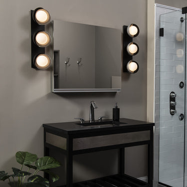 Hubbardton Forge 201378 Brooklyn 3-Light Straight Double Shade Bath Sconce 11