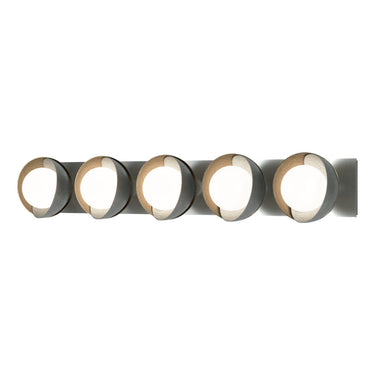 Hubbardton Forge 201379 Brooklyn 5-Light Straight Double Shade Bath Sconce 15