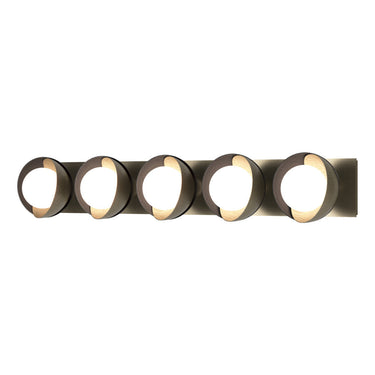 Hubbardton Forge 201379 Brooklyn 5-Light Straight Double Shade Bath Sconce 18