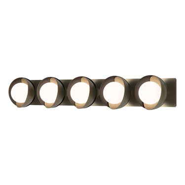 Hubbardton Forge 201379 Brooklyn 5-Light Straight Double Shade Bath Sconce 19