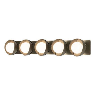 Hubbardton Forge 201379 Brooklyn 5-Light Straight Double Shade Bath Sconce 21
