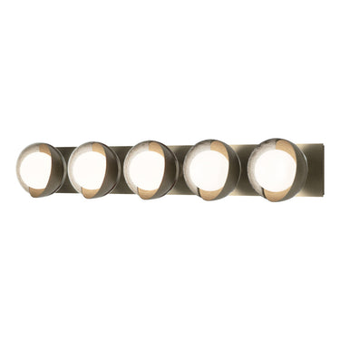 Hubbardton Forge 201379 Brooklyn 5-Light Straight Double Shade Bath Sconce 22