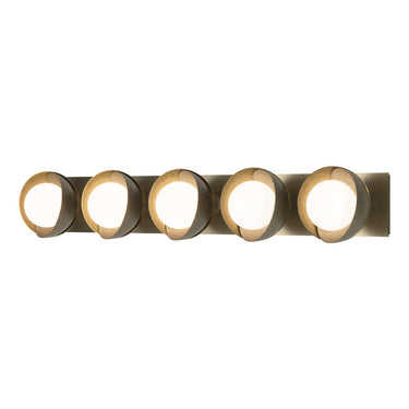Hubbardton Forge 201379 Brooklyn 5-Light Straight Double Shade Bath Sconce 23