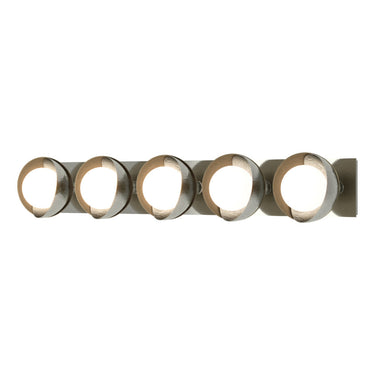 Hubbardton Forge 201379 Brooklyn 5-Light Straight Double Shade Bath Sconce 27