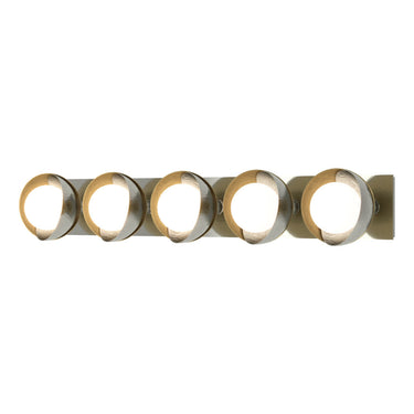 Hubbardton Forge 201379 Brooklyn 5-Light Straight Double Shade Bath Sconce 29
