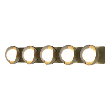 Hubbardton Forge 201379 Brooklyn 5-Light Straight Double Shade Bath Sconce 32
