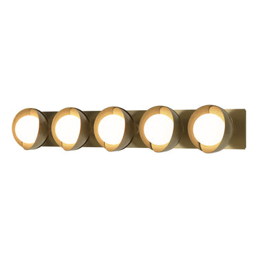Hubbardton Forge 201379 Brooklyn 5-Light Straight Double Shade Bath Sconce 35