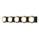 Hubbardton Forge 201379 Brooklyn 5-Light Straight Double Shade Bath Sconce 6