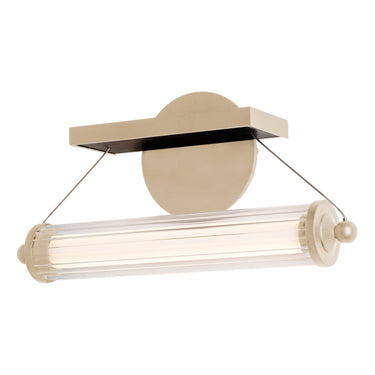 Hubbardton Forge 209105 Libra LED Sconce in Clear Glass with Wood Black Accent 3