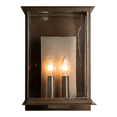 Hubbardton Forge 304842 Kingston Outdoor Large 2 Light Incandescent Sconce in Clear Glass 3