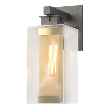 Hubbardton Forge 304852 Polaris Outdoor Medium 1 Light Incandescent Sconce in Clear Glass 3