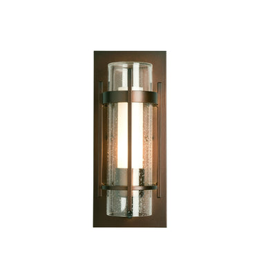 Hubbardton Forge 305896 Banded Seeded Glass Small Outdoor Sconce 3