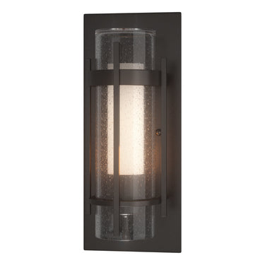 Hubbardton Forge 305897 Banded Seeded Glass Outdoor Sconce 4