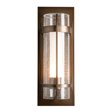 Hubbardton Forge 305898 Banded Seeded Glass Large Outdoor Sconce 3