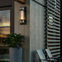 Hubbardton Forge 305898 Banded Seeded Glass Large Outdoor Sconce 1