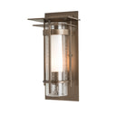 Hubbardton Forge 305996 Banded Seeded Glass Small Outdoor Sconce with Top Plate 3