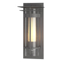 Hubbardton Forge 305996 Banded Seeded Glass Small Outdoor Sconce with Top Plate 4