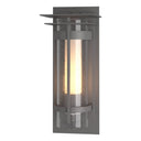 Hubbardton Forge 305997 Banded Seeded Glass with Top Plate Outdoor Sconce 5