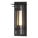 Hubbardton Forge 305997 Banded Seeded Glass with Top Plate Outdoor Sconce 6