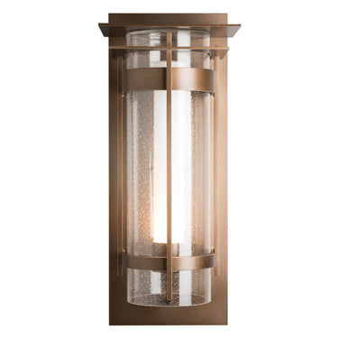 Hubbardton Forge 305999 Banded Seeded Glass XL Outdoor Sconce with Top Plate 3