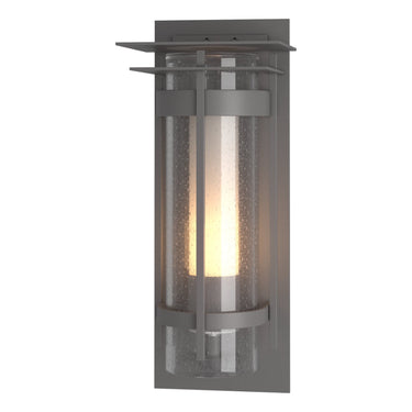 Hubbardton Forge 305999 Banded Seeded Glass XL Outdoor Sconce with Top Plate 5