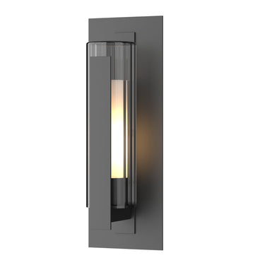 Hubbardton Forge 307282 Vertical Bar Fluted Glass Medium Outdoor Sconce 1