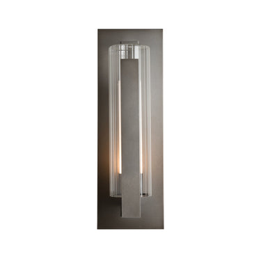 Hubbardton Forge 307283 Vertical Bar Fluted Glass Large Outdoor Sconce 1