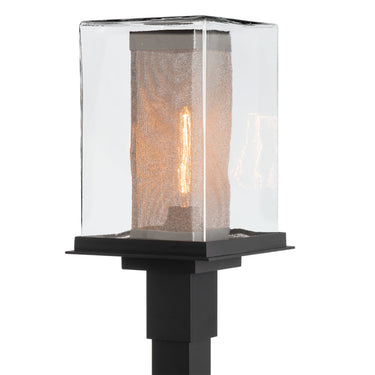 Hubbardton Forge 344850 Polaris Outdoor 1 Light Incandescent Post Light in Clear Glass 1