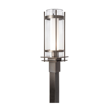 Hubbardton Forge 345897 Banded Seeded Glass Outdoor Post Light 3