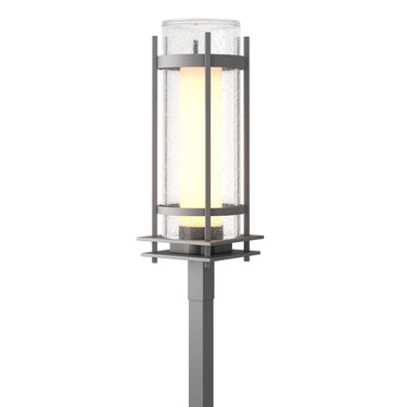 Hubbardton Forge 345897 Banded Seeded Glass Outdoor Post Light 4