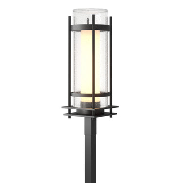 Hubbardton Forge 345897 Banded Seeded Glass Outdoor Post Light 1