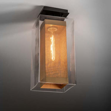 Hubbardton Forge 356850 Polaris Outdoor 1 Light Incandescent Semi-flush in Clear Glass - Crescent Harbor