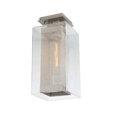 Hubbardton Forge 356850 Polaris Outdoor 1 Light Incandescent Semi-flush in Clear Glass - Crescent Harbor