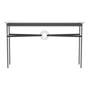 Hubbardton Forge 750118 Equus Console Table - Black Leather Accent - Crescent Harbor
