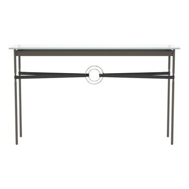 Hubbardton Forge 750118 Equus Console Table - Black Leather Accent - Crescent Harbor
