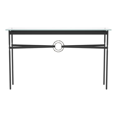 Hubbardton Forge 750118 Equus Console Table - Black Leather Accent - Crescent Harbor