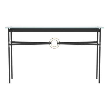 Hubbardton Forge 750118 Equus Console Table - Black Leather Accent - Crescent Harbor