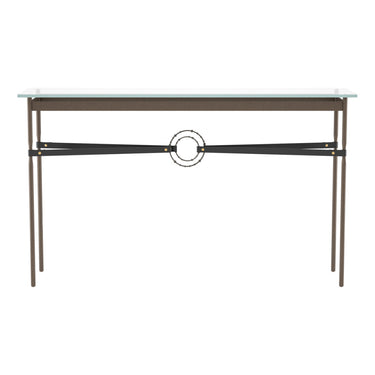 Hubbardton Forge 750118 Equus Console Table - Black Leather Accent - Crescent Harbor
