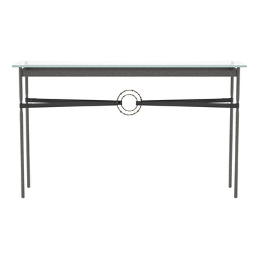 Hubbardton Forge 750118 Equus Console Table - Black Leather Accent - Crescent Harbor