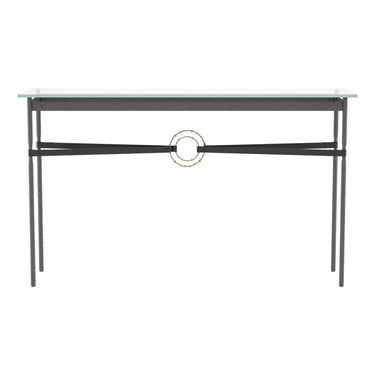 Hubbardton Forge 750118 Equus Console Table - Black Leather Accent - Crescent Harbor