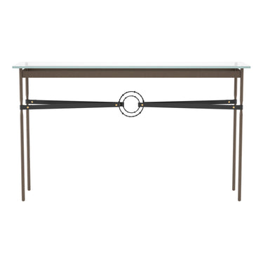 Hubbardton Forge 750118 Equus Console Table - Black Leather Accent - Crescent Harbor