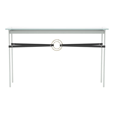 Hubbardton Forge 750118 Equus Console Table - Black Leather Accent - Crescent Harbor