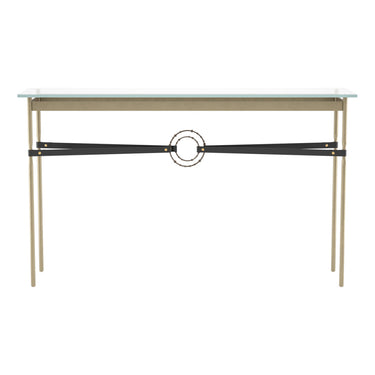 Hubbardton Forge 750118 Equus Console Table - Black Leather Accent - Crescent Harbor
