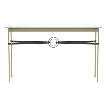 Hubbardton Forge 750118 Equus Console Table - Black Leather Accent - Crescent Harbor