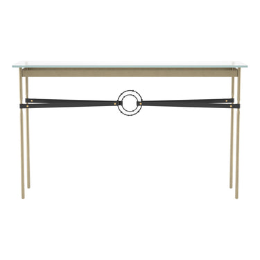 Hubbardton Forge 750118 Equus Console Table - Black Leather Accent - Crescent Harbor