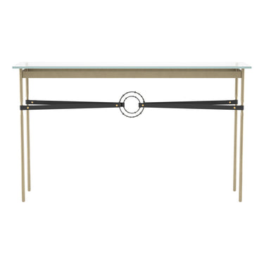 Hubbardton Forge 750118 Equus Console Table - Black Leather Accent - Crescent Harbor