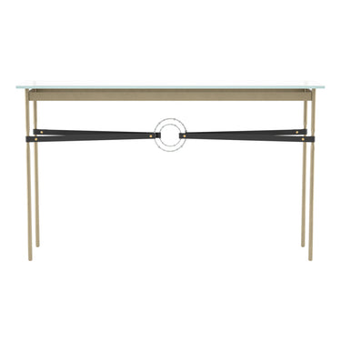 Hubbardton Forge 750118 Equus Console Table - Black Leather Accent - Crescent Harbor