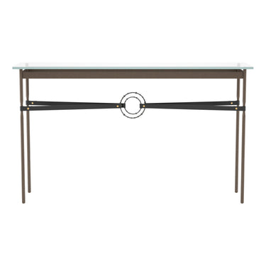 Hubbardton Forge 750118 Equus Console Table - Black Leather Accent - Crescent Harbor